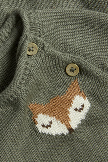 Baby green fox jumper