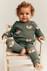 Baby green fox jumper