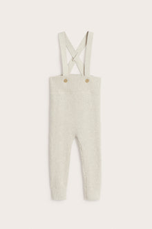 Baby beige knitted dungarees