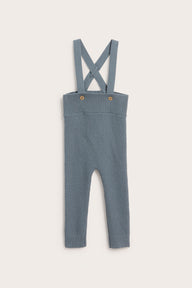 Baby blue textured knit dungarees