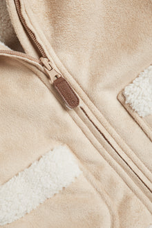 Baby beige shearling jacket