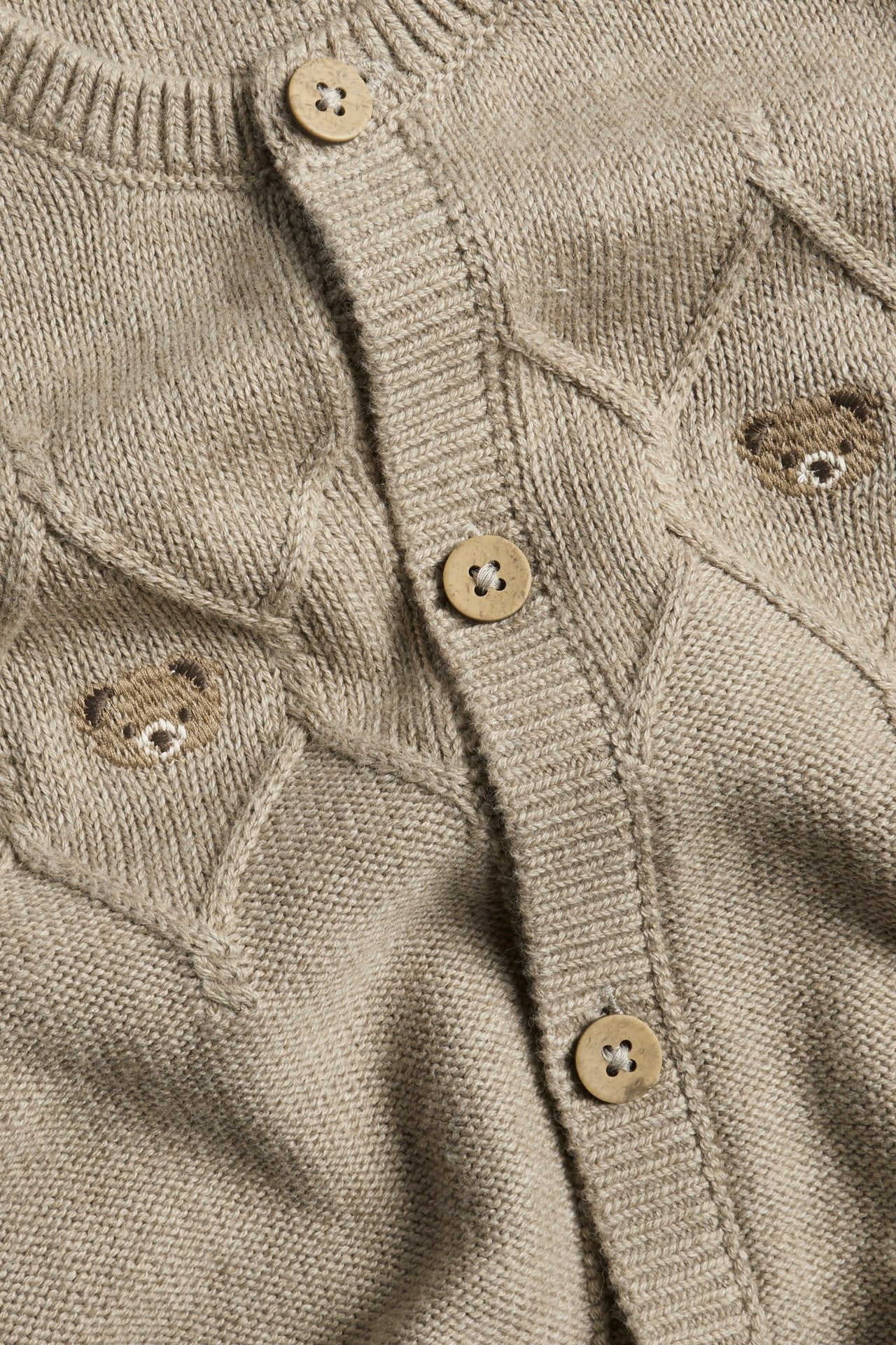 Baby brown knitted bear jumpsuit