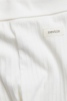 Baby white leggings with teddy bears