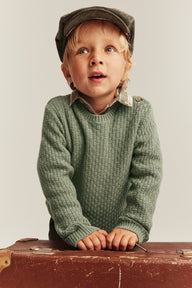 Kids´ green knitted jumper