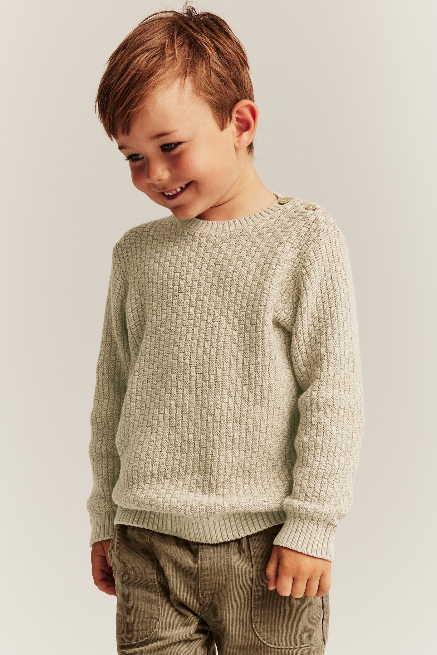 Kids' beige knitted jumper