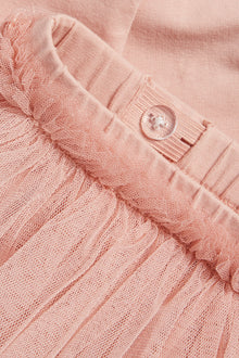 Kids pink leggings with skirt