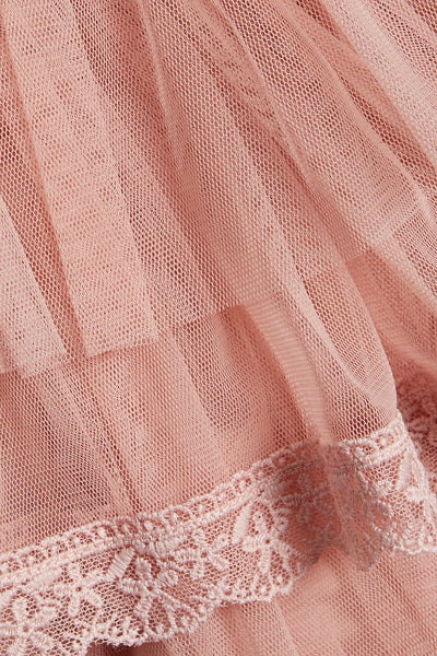 Kids pink leggings with skirt