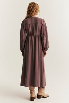 Women's wine red dress with lace