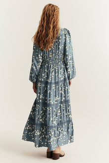 Women's blue floral dress