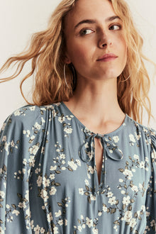 Women's blue floral dress