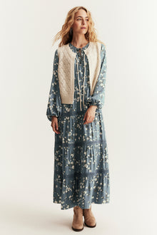 Women's blue floral dress