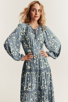 Women's blue floral dress