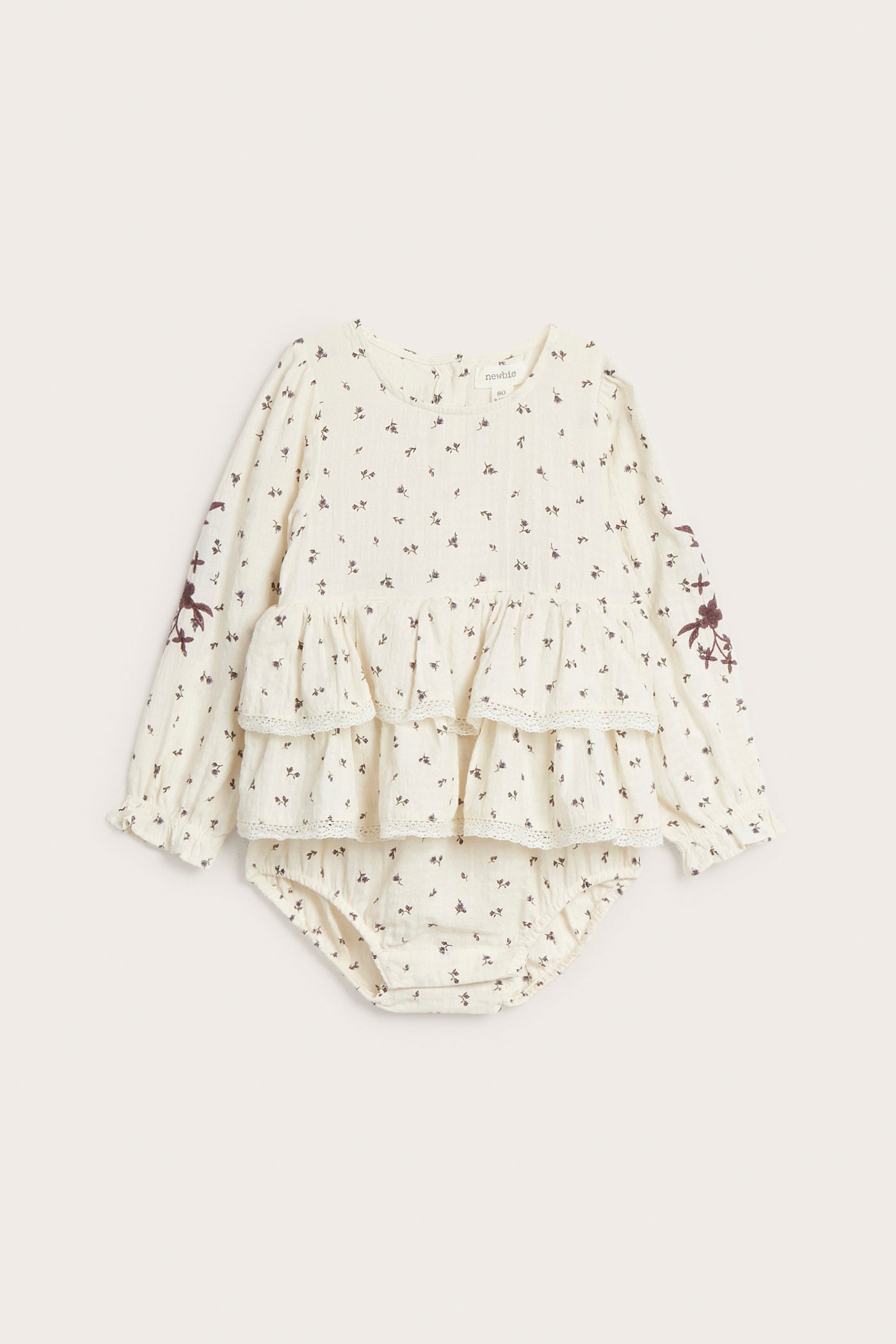 Baby beige ditzy floral bodysuit