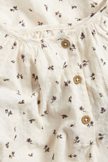 Kids beige floral woven blouse