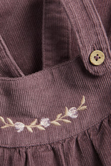 Baby lilac corduroy pinafore dress
