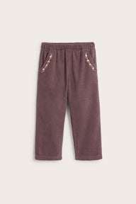 Kids' lilac corduroy trousers