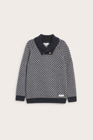 Kids´ blue knitted wool jumper