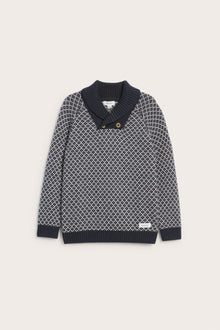 Kids´ blue knitted wool jumper