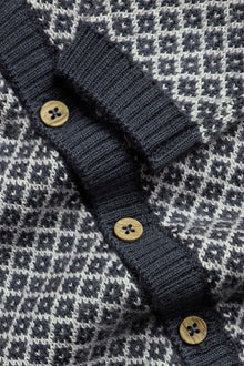 Baby blue knitted wool cardigan