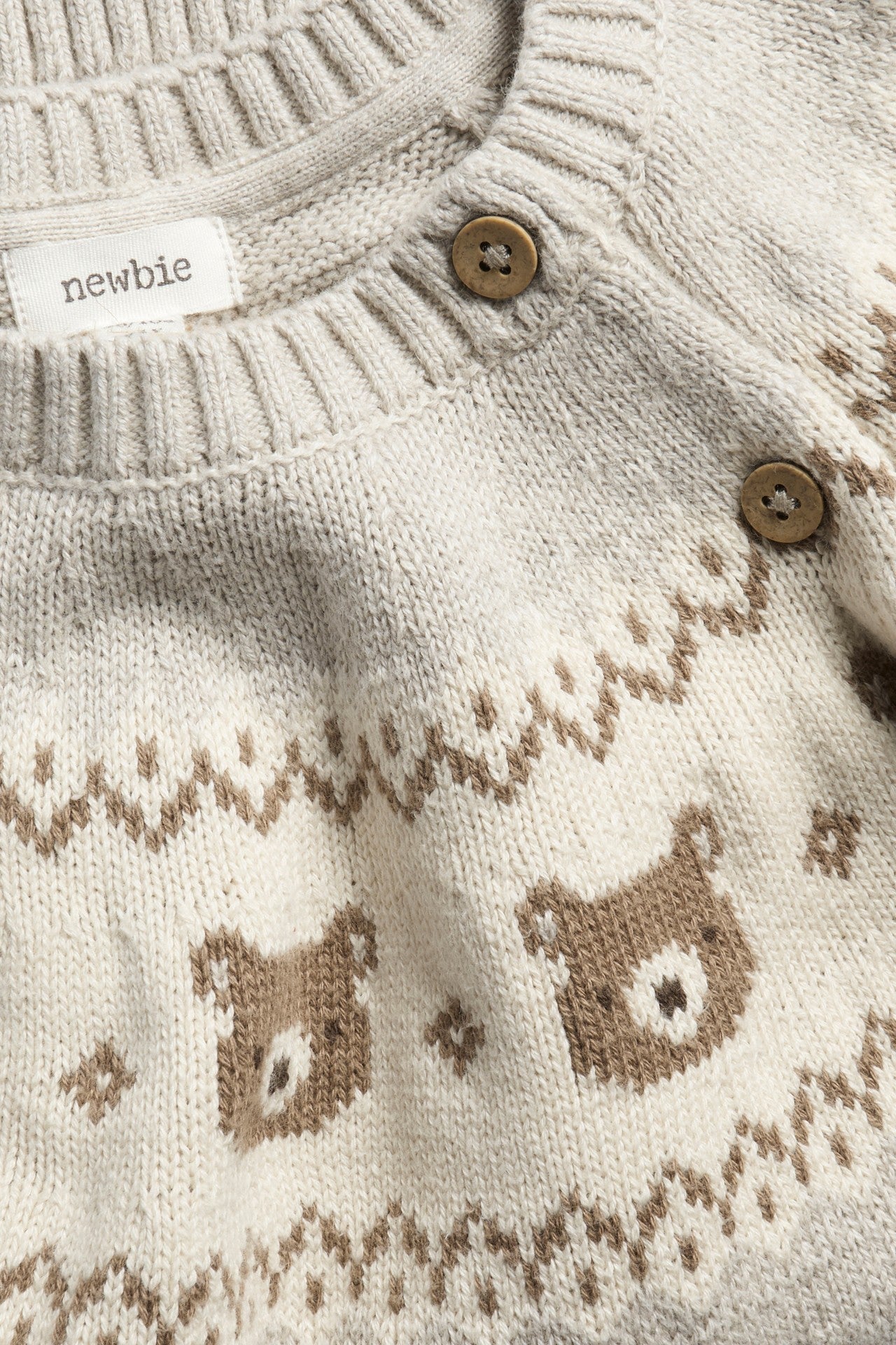 Kids beige knitted  teddy bear jumper