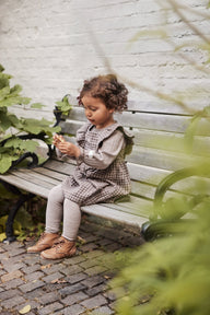 Baby brown checked pinafore