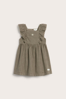 Baby brown checked pinafore