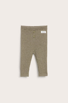 Baby brown wool-blend leggings