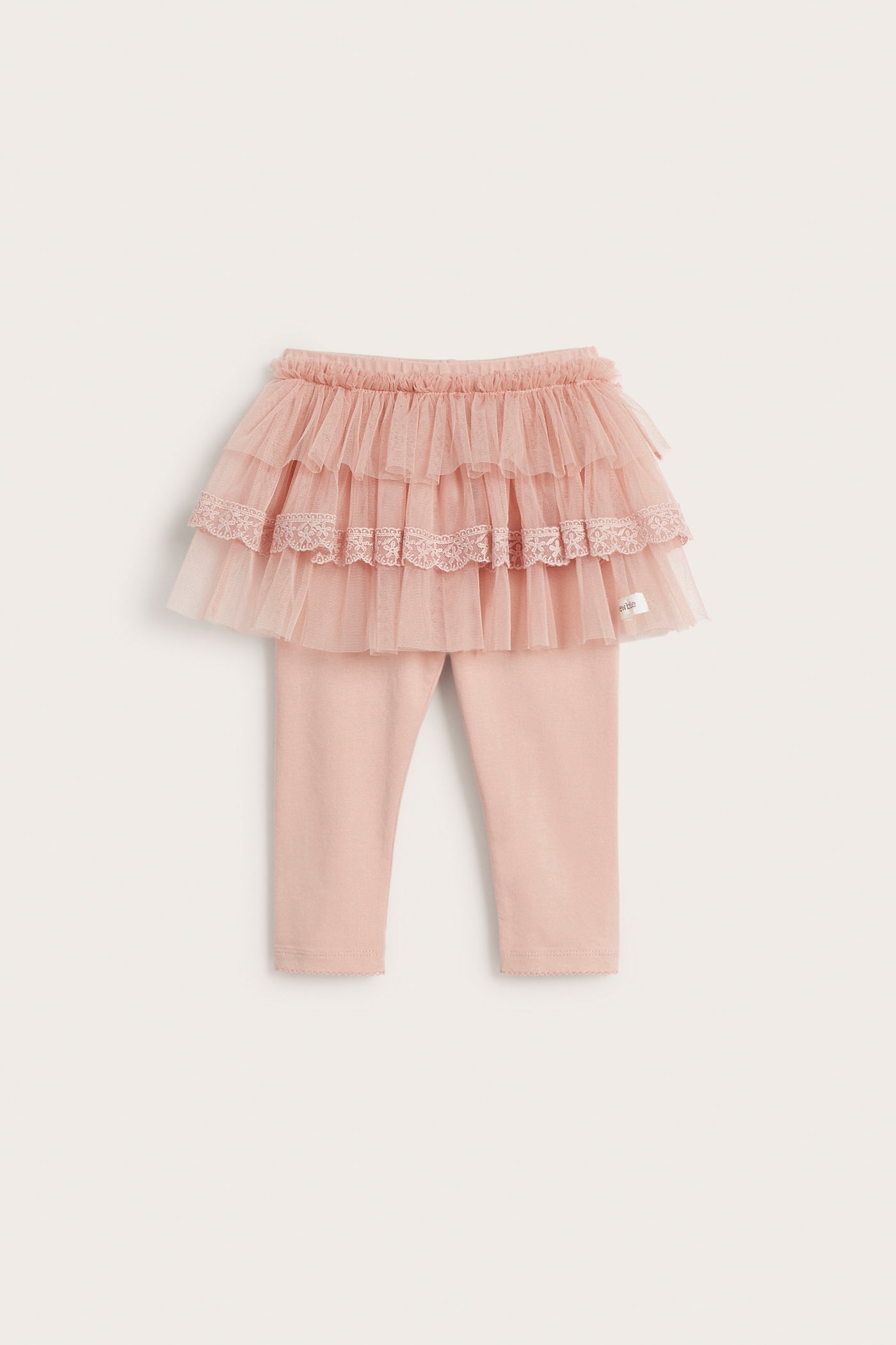 Baby pink leggings with skirt
