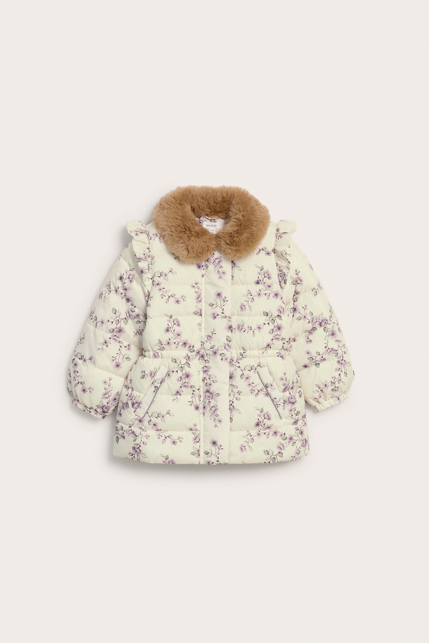 Baby & kids' beige floral padded jacket