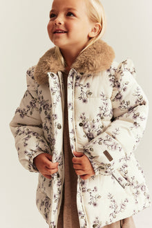 Baby & kids' beige floral padded jacket