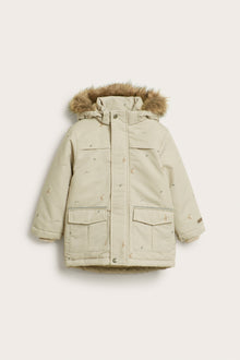 Baby & kids beige padded jacket with foxes