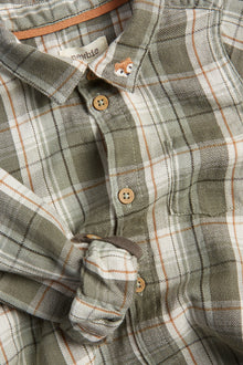 Baby green checked shirt bodysuit