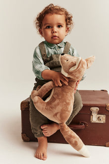 Baby green checked shirt bodysuit