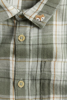 Kids green checked shirt