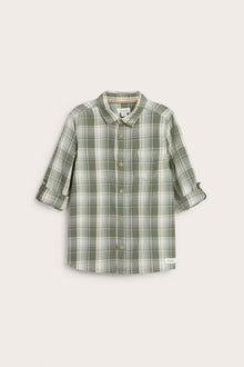 Kids green checked shirt