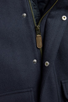 Kids' blue coat with detachable hood