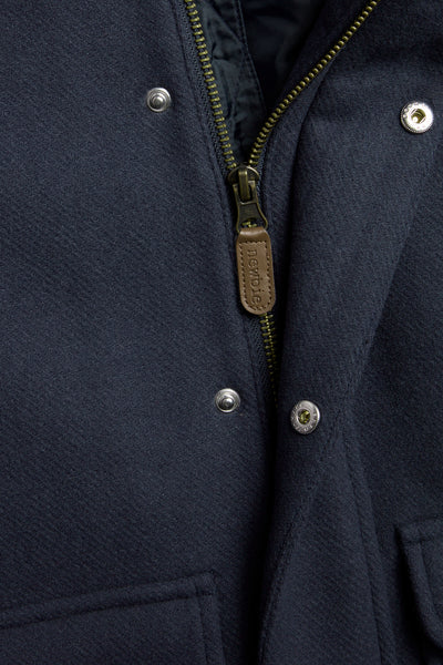 Kids' blue coat with detachable hood