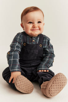 Baby blue woven grandad shirt