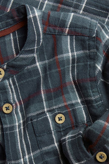 Baby blue woven grandad shirt