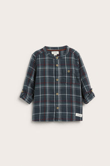 Baby blue woven grandad shirt