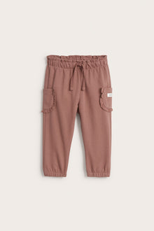 Baby pink joggers with laced pockets