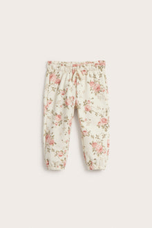 Baby beige floral joggers