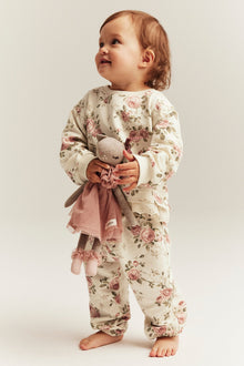 Baby beige floral joggers