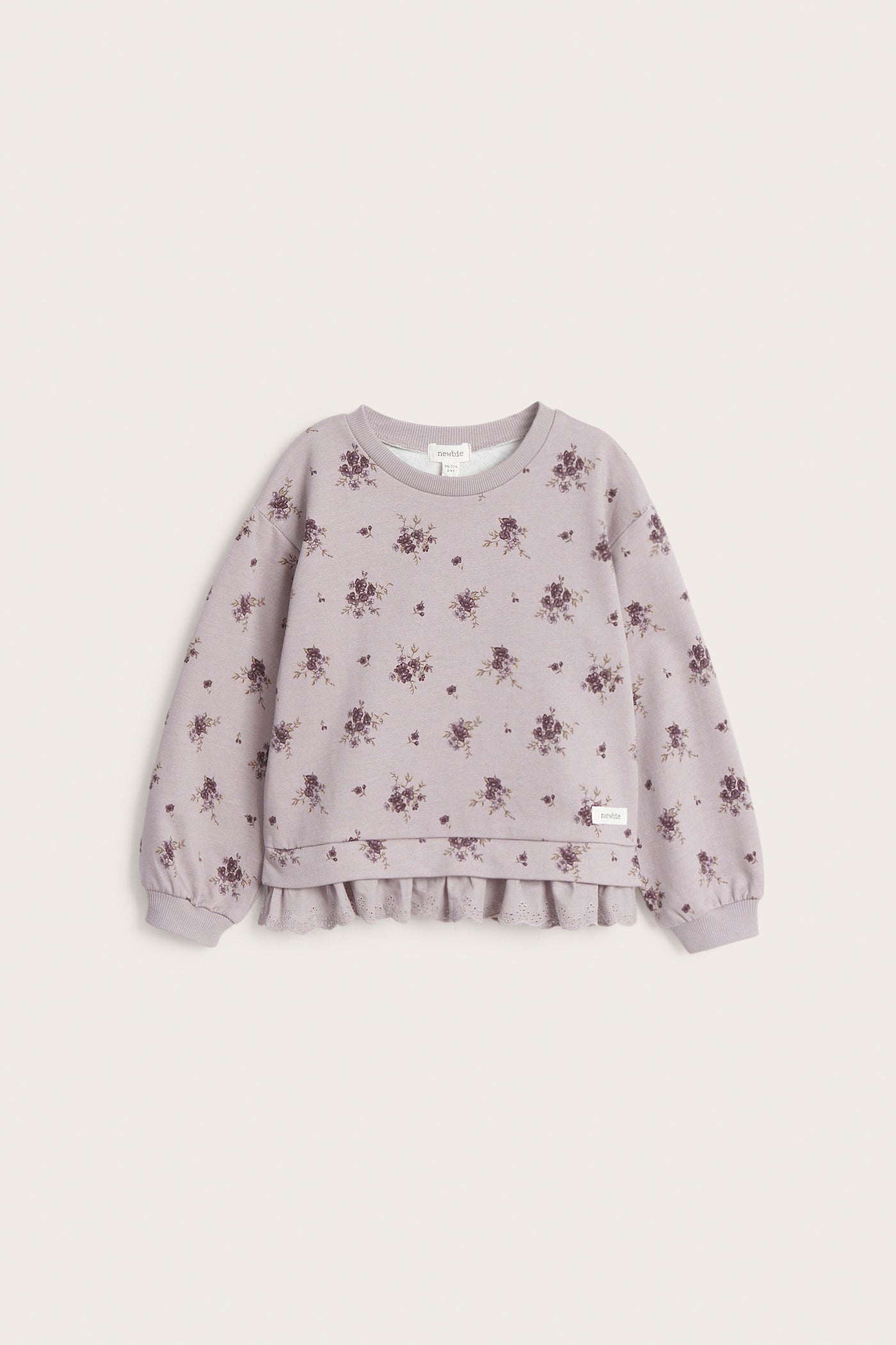Kids' lilac floral sweatshirt