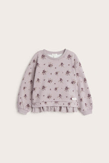 Kids' lilac floral sweatshirt