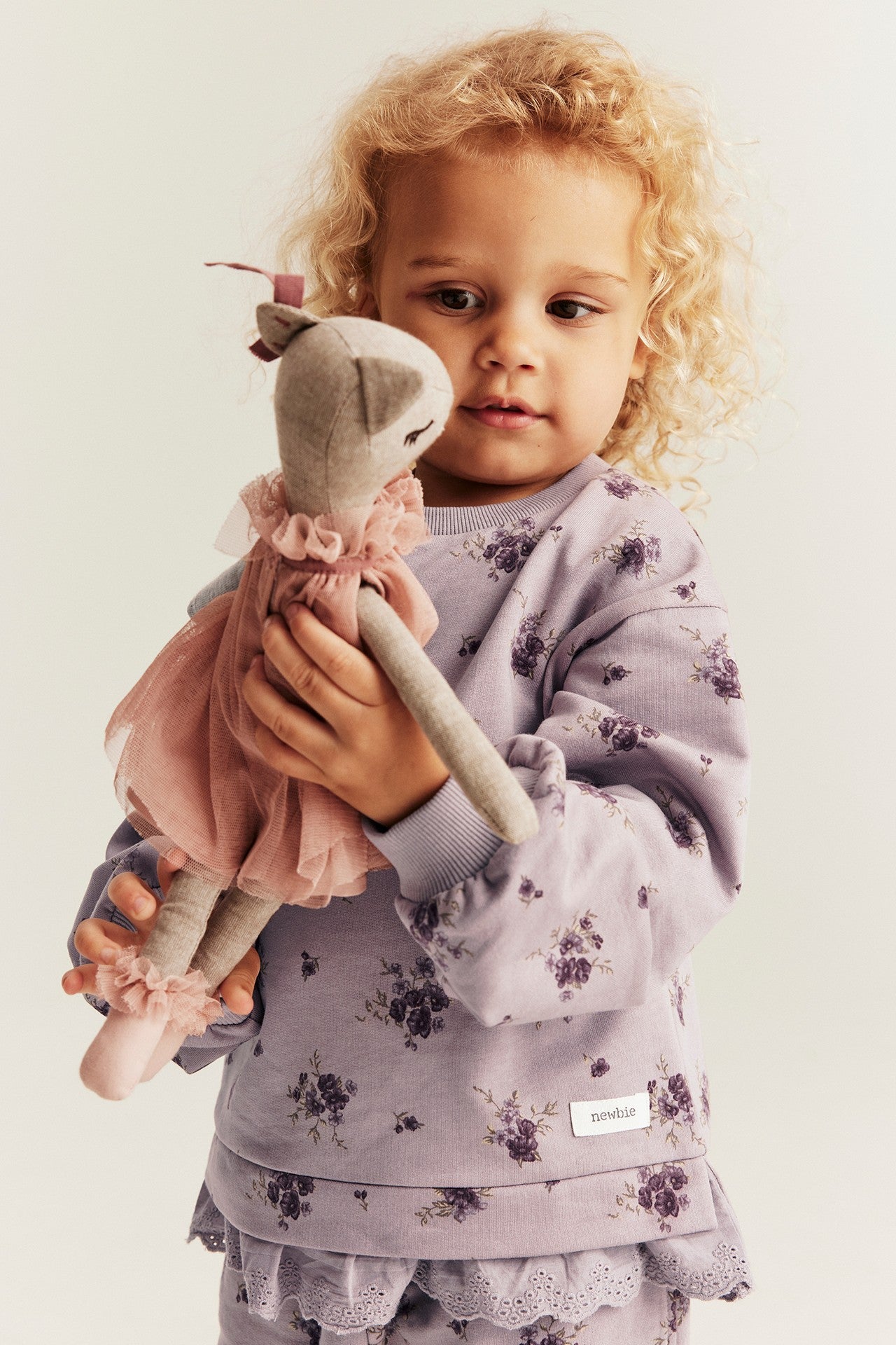 Kids' lilac floral sweatshirt