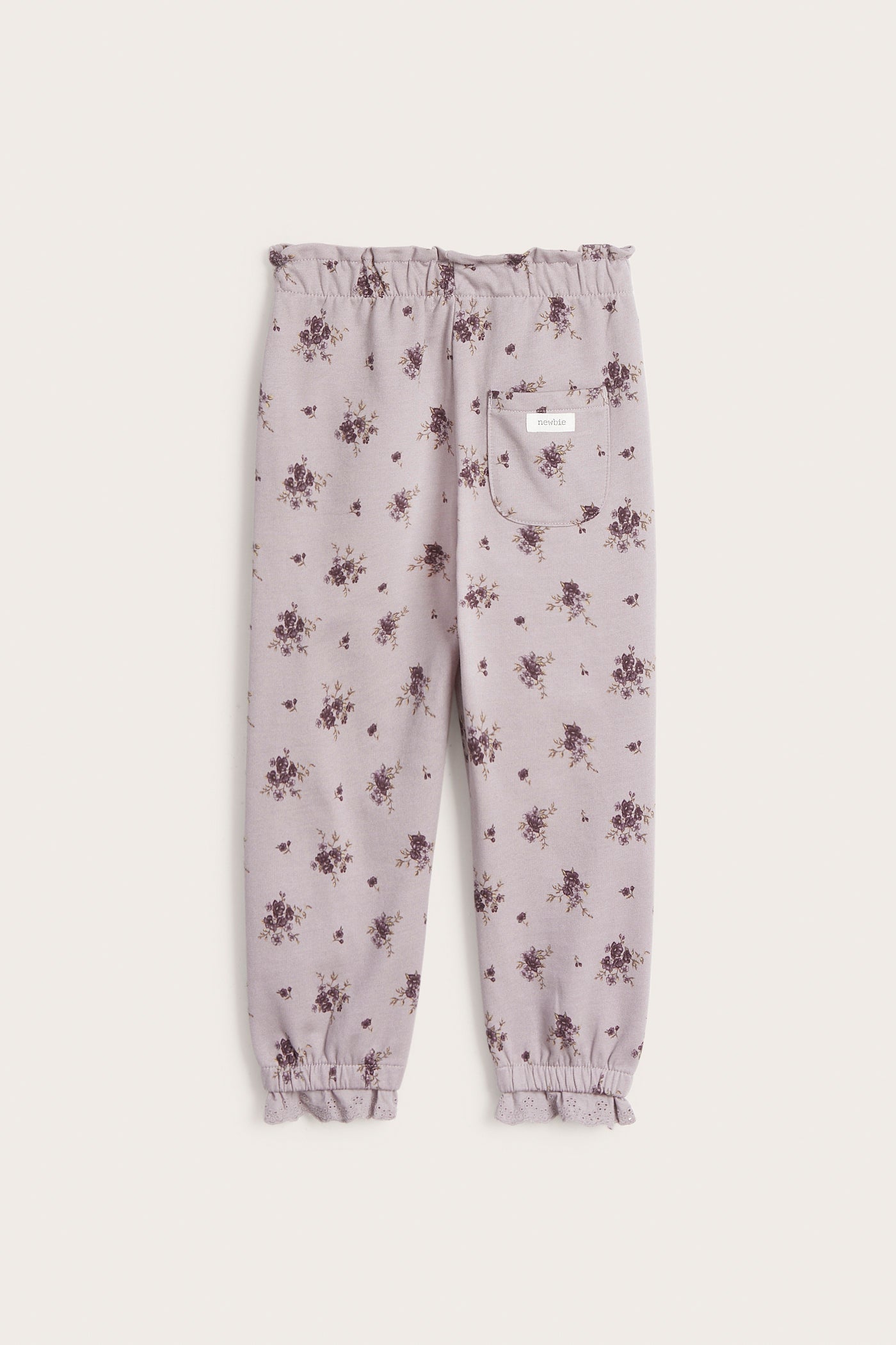 Kids' lilac floral jogger trousers