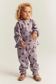 Kids' lilac floral jogger trousers
