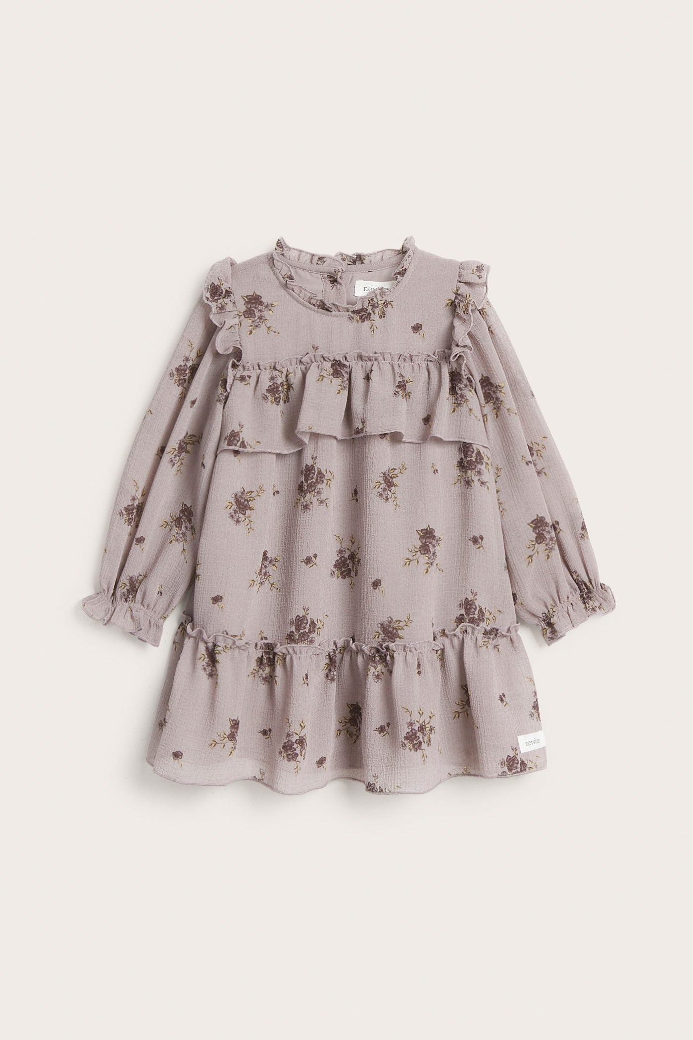 Baby lilac floral chiffon dress