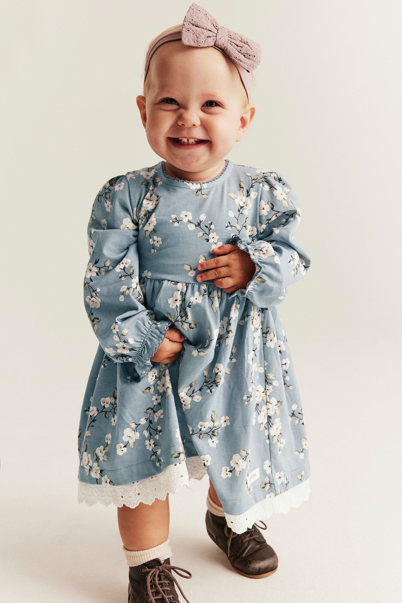 Baby blue floral dress